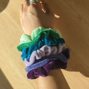 Colorful Velvet Scrunchies Set